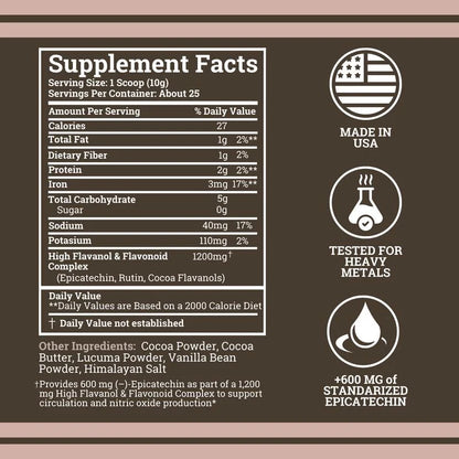 High-Flavanol Cocoa Powder for Daily Energy, Circulation & Performance Support