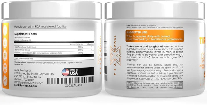 Turkesterone & Tongkat Ali – Daily Vitality & Performance Supplement | 60 Vegan Capsules
